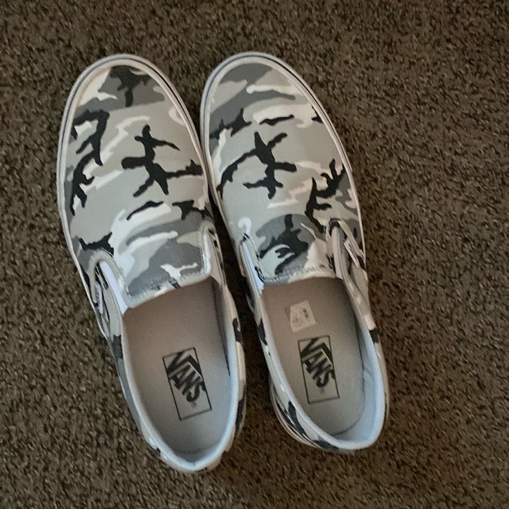Camo gray Vans.. rarely worn.